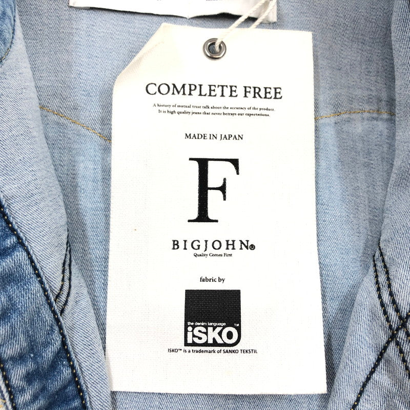 【中古品】【メンズ】 BIG JOHN ビッグジョン デニムシャツ カジュアルシャツ トップス 145-251214-hn-06-fur サイズ：S カラー：ブルー系 万代Net店