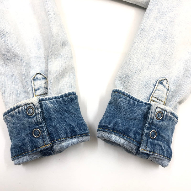 【中古品】【メンズ】 BIG JOHN ビッグジョン デニムシャツ カジュアルシャツ トップス 145-251214-hn-06-fur サイズ：S カラー：ブルー系 万代Net店