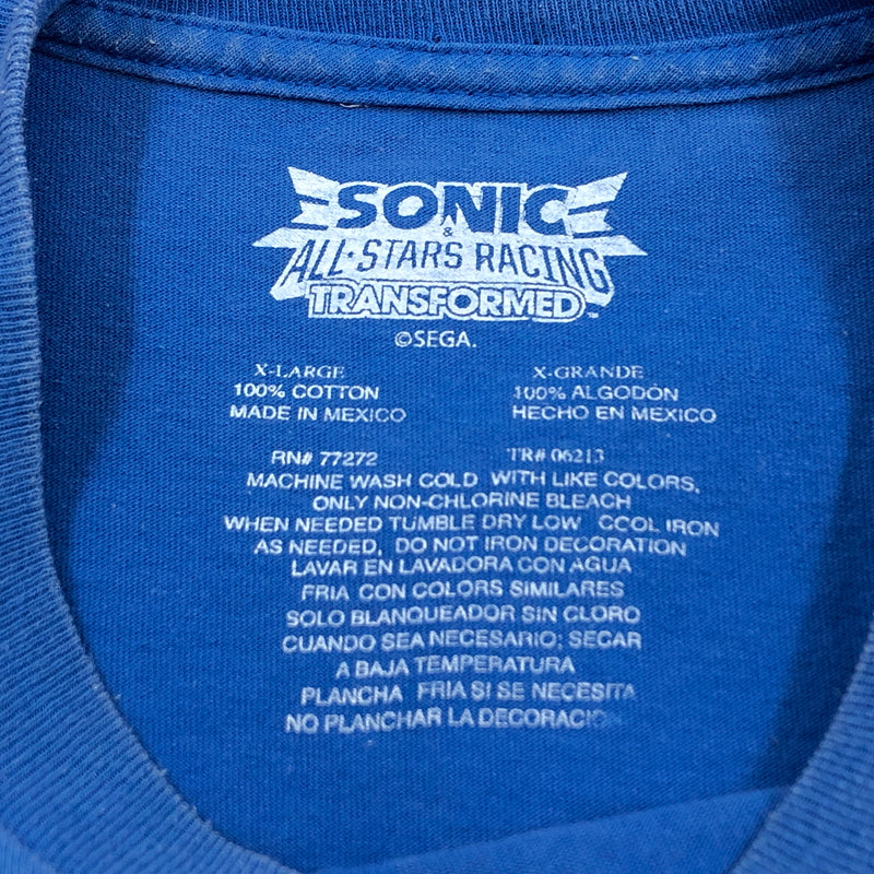 【現状渡し品】【メンズ】 SONIC ソニック PRINT S/S TEE プリント 半袖Tシャツ トップス 146-260810-hn-02-fur サイズ：XL カラー：ブルー 万代Net店