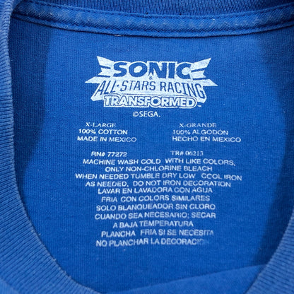 【現状渡し品】【メンズ】 SONIC ソニック PRINT S/S TEE プリント 半袖Tシャツ トップス 146-260810-hn-02-fur サイズ：XL カラー：ブルー 万代Net店