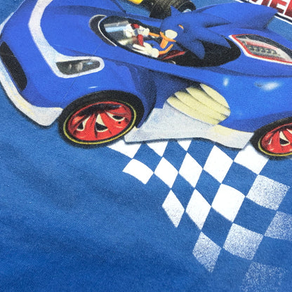 【現状渡し品】【メンズ】 SONIC ソニック PRINT S/S TEE プリント 半袖Tシャツ トップス 146-260810-hn-02-fur サイズ：XL カラー：ブルー 万代Net店