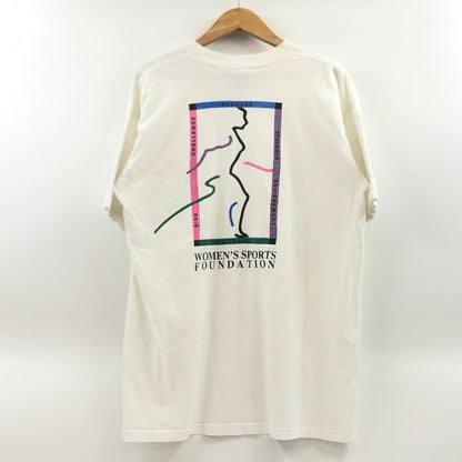 【中古品】【メンズ】 CYRK SPORT サーク スポーツ WOMEN'S SPORTS FOUNDATION S/S TEE USA製 両シングル 半袖Tシャツ トップス 146-260810-hn-04-fur サイズ：L カラー：ホワイト 万代Net店