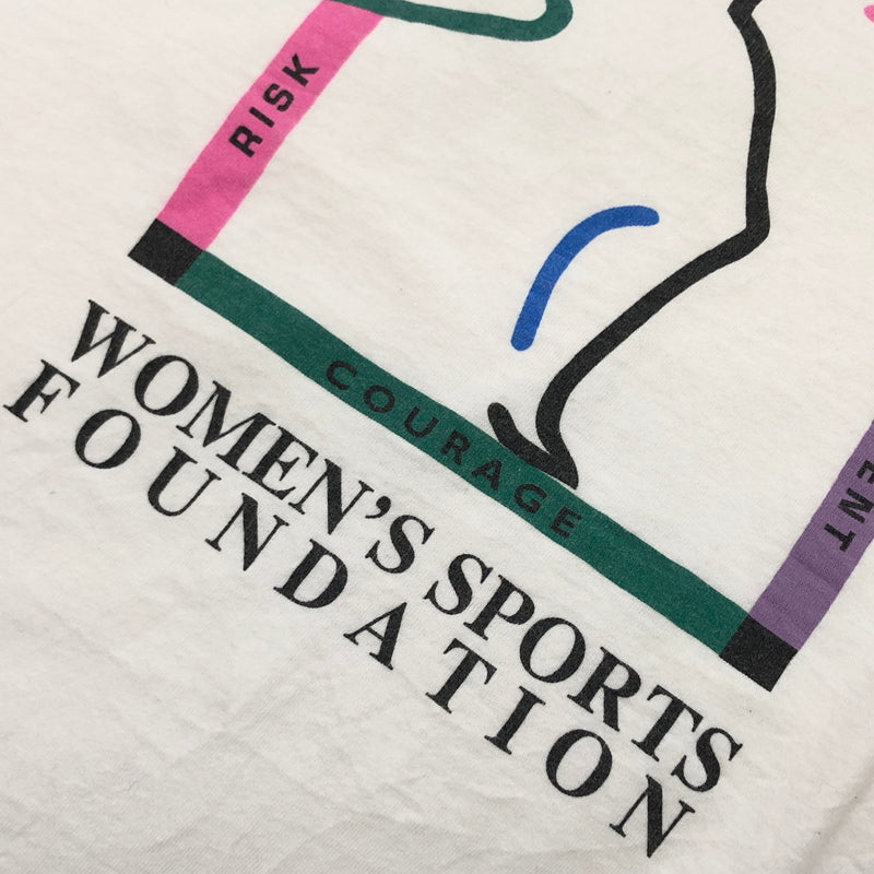【中古品】【メンズ】 CYRK SPORT サーク スポーツ WOMEN'S SPORTS FOUNDATION S/S TEE USA製 両シングル 半袖Tシャツ トップス 146-260810-hn-04-fur サイズ：L カラー：ホワイト 万代Net店
