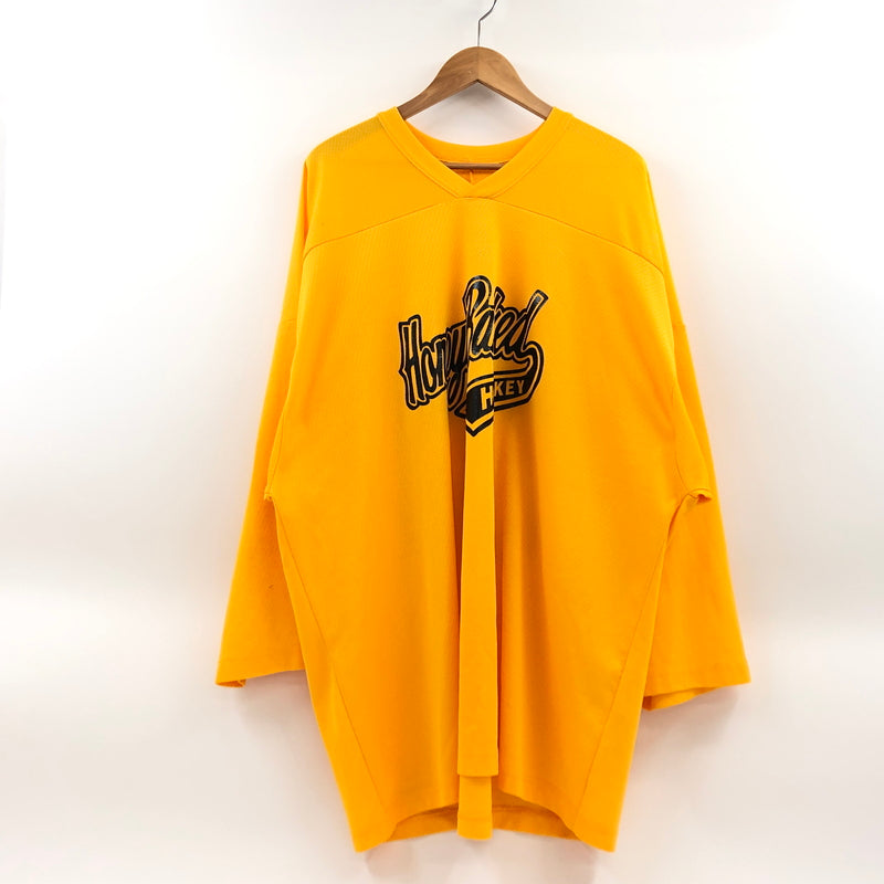 【現状渡し品】【メンズ】 HONEY BAKED HOCKEY ハニーベイクド ホッケー GAME SHIRT ゲームシャツ 七分袖 トップス 146-260810-hn-05-fur サイズ：XXL カラー：イエロー 万代Net店