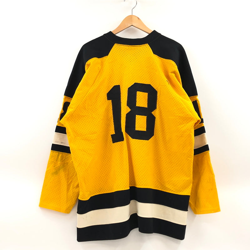 【現状渡し品】【メンズ】 USED ユーズド YELLOW JACKETS HOCKEY SHIRT イエロージャケッツ ホッケーシャツ 長袖シャツ ヴィンテージ トップス 146-260810-hn-06-fur サイズ：XL カラー：イエロー/ブラック 万代Net店