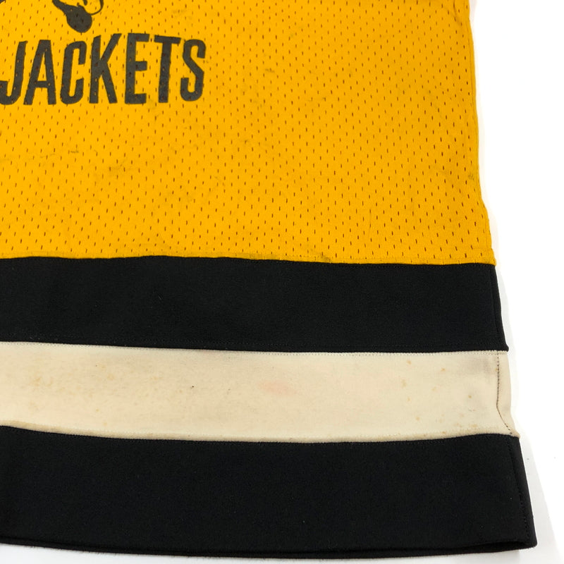【現状渡し品】【メンズ】 USED ユーズド YELLOW JACKETS HOCKEY SHIRT イエロージャケッツ ホッケーシャツ 長袖シャツ ヴィンテージ トップス 146-260810-hn-06-fur サイズ：XL カラー：イエロー/ブラック 万代Net店