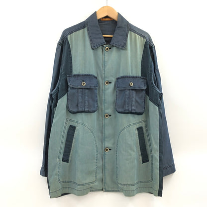 【中古品】【メンズ】 LANCEL ランセル DOCKING WORK JACKET ドッキング ワークジャケット アウター 146-260810-hn-08-fur サイズ：M カラー：インディゴ 万代Net店