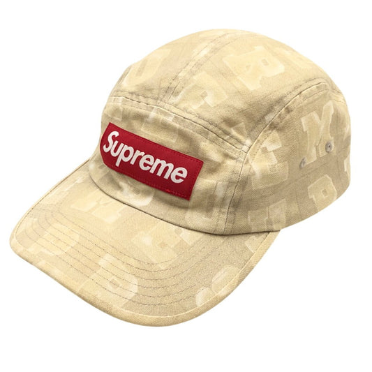 【中古品】【メンズ/レディース】 Supreme シュプリーム 20AW BLOCKS CAMP CAP ブロックス キャンプ キャップ 帽子 185-260302-hn-01-fur サイズ：フリー カラー：ベージュ系 万代Net店