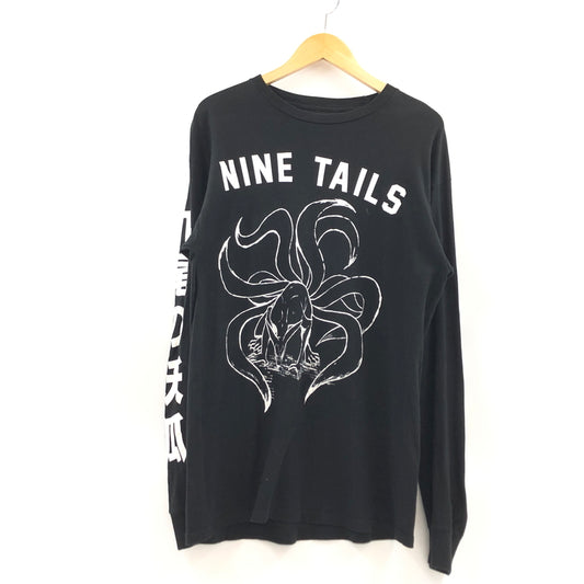 【中古品】【メンズ】 NARUTO SHIPPUDEN -ナルト- 疾風伝 c2002 "NINE TAILS" L/S PRINT TEE プリント 長袖Tシャツ トップス 146-260812-hn-01-fur サイズ：M カラー：ブラック 万代Net店