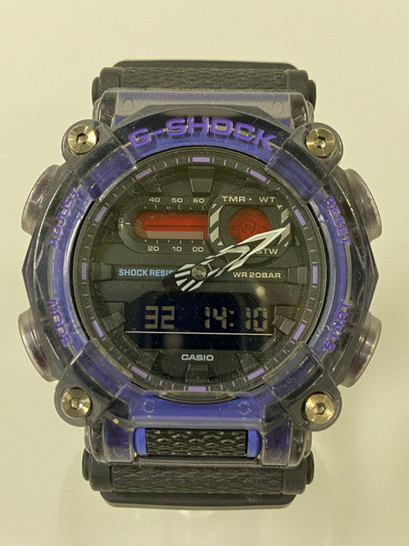 【中古品】【メンズ】 CASIO カシオ G-SHOCK ジーショック GA-900 SERIES アナデジ クォーツ腕時計 GA-900TS-6AJF メンズ ウォッチ 196-241129-em-05-min カラー：ブラック/パープル 万代Net店