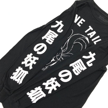 【中古品】【メンズ】 NARUTO SHIPPUDEN -ナルト- 疾風伝 c2002 "NINE TAILS" L/S PRINT TEE プリント 長袖Tシャツ トップス 146-260812-hn-01-fur サイズ：M カラー：ブラック 万代Net店