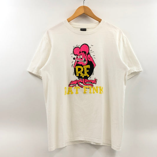 【現状渡し品】【メンズ】 AGAINST アゲインスト "RF RAT FINK" PRINT S/S TEE 半袖Tシャツ トップス 146-260812-hn-02-fur サイズ：不明 カラー：ホワイト 万代Net店