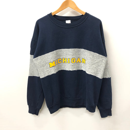 【中古品】【メンズ】  COLLEGIATE PACFIC MICHIGAN SWEAT カレッジエイトパシフィック 70'S 70年代 スウェット トレーナー  145-240609-mw-2-tei サイズ：L カラー：ネイビー 万代Net店