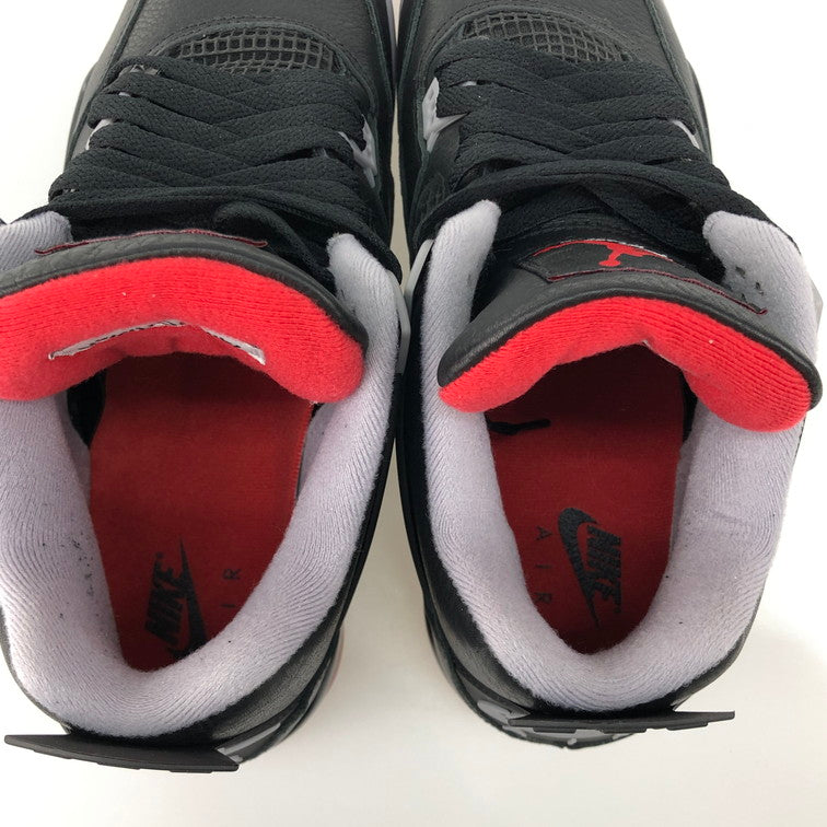【中古美品】【メンズ/レディース】 NIKE ナイキ FV5029-006 AIR JORDAN 4 RETRO BLACK FIRE RED-CEMENT GREY 160-251014-SY-02-iwa 万代Net店