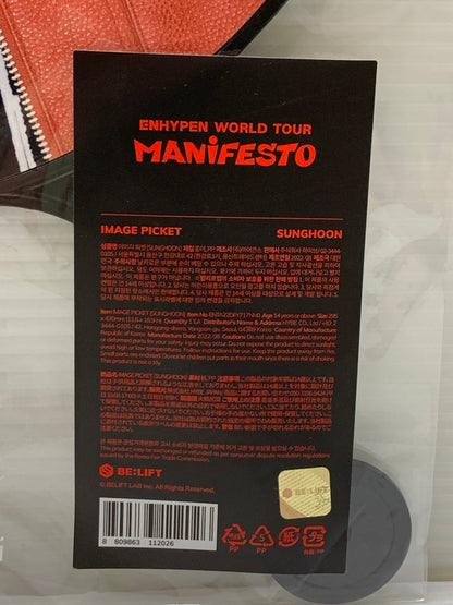 【中古美品】 ENHYPEN MANIFESTO ソンフン うちわ エンハイフン アイドル グッズ カード 084-250815-em-04-min 万代Net店