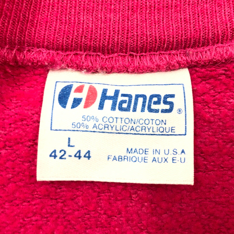 【中古品】【メンズ】 HANES ヘインズ 80S EAGLE PRINT CREW SWEAT SHIRT イーグルプリント クルーネック スウェットシャツ トレーナー トップス 146-260812-hn-03-fur サイズ：L カラー：ピンク 万代Net店