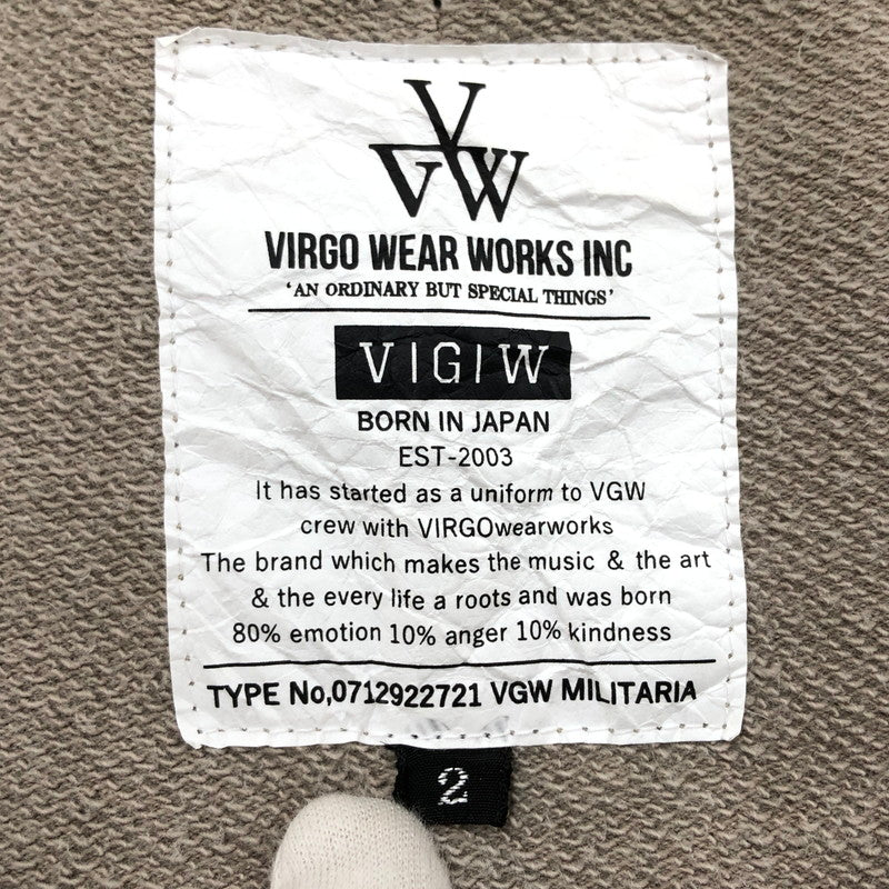【中古品】【メンズ】 VIRGO WEAR WORKS INC ヴァルゴウェアワークス スウェット トレーナー 長袖 トップス 142-260302-hn-03-fur サイズ：2 カラー：グレージュ系 万代Net店