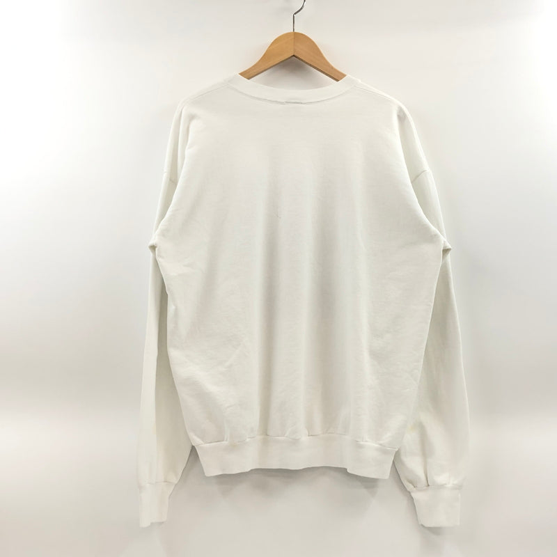 【現状渡し品】【メンズ】 GUESS ゲス c1992 "DOWNHILL" PRINT SWEATSHIRT 02355 USA製 プリント スウェットシャツ トレーナー トップス 146-260812-hn-04-fur サイズ：L カラー：ホワイト 万代Net店