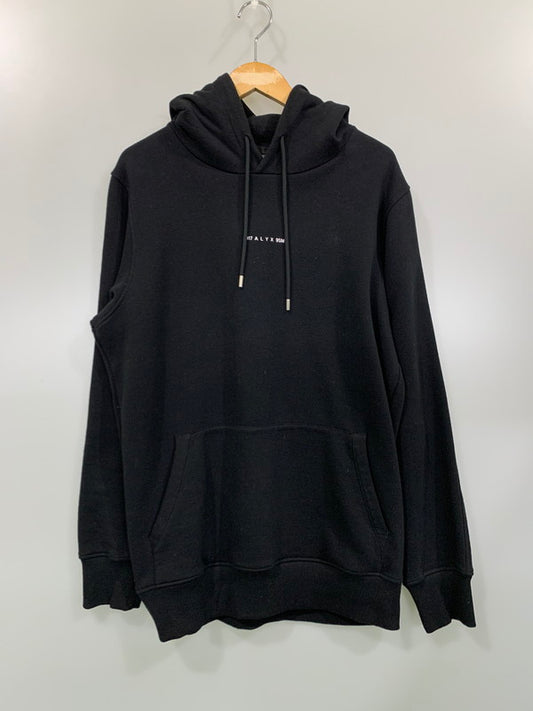 【中古品】【メンズ】  1017 ALYX 9SM HOODED SWEATSHIRT VISUAL アリクス フーデッド スウェットシャツ プルオーバー パーカー トップス 141-240314-yn-01-min サイズ：L カラー：ブラック 万代Net店