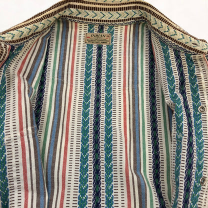 【現状渡し品】【メンズ】 INDIAN MOTOR CYCLE インディアンモトサイクル L/S STRIPE SHIRT IM24478 長袖 ストライプシャツ カジュアルシャツ トップス 145-260302-hn-04-fur サイズ：M カラー：マルチカラー 万代Net店