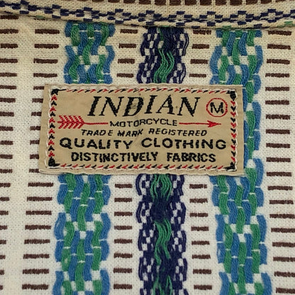 【現状渡し品】【メンズ】 INDIAN MOTOR CYCLE インディアンモトサイクル L/S STRIPE SHIRT IM24478 長袖 ストライプシャツ カジュアルシャツ トップス 145-260302-hn-04-fur サイズ：M カラー：マルチカラー 万代Net店