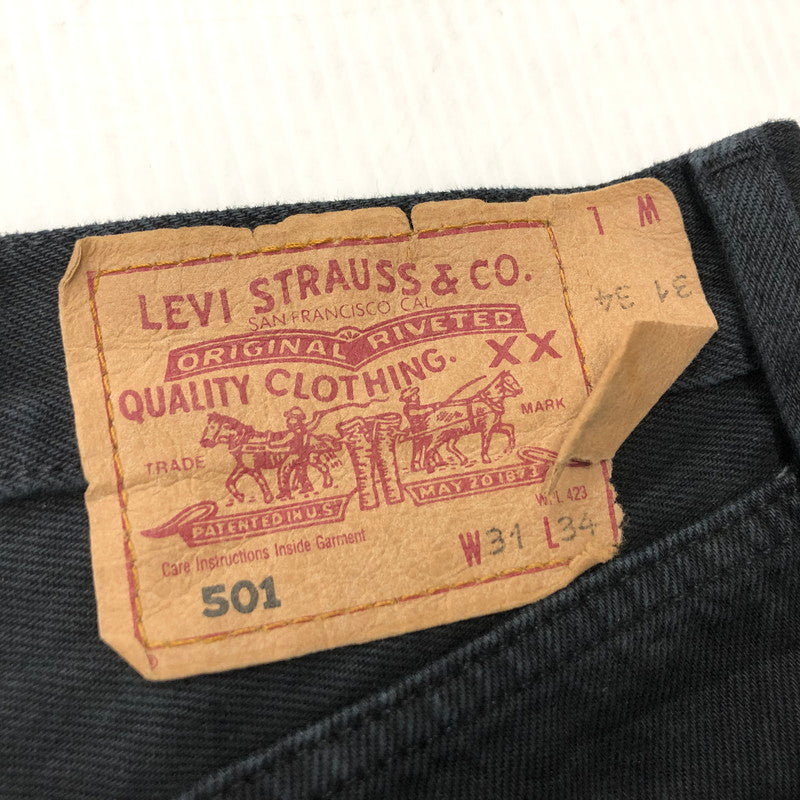 【中古品】【メンズ】 Levi's リーバイス 501 DENIM PANT デニムパンツ 156-240216-tk-4-tei サイズ：W31 カラー：ブラック 万代Net店