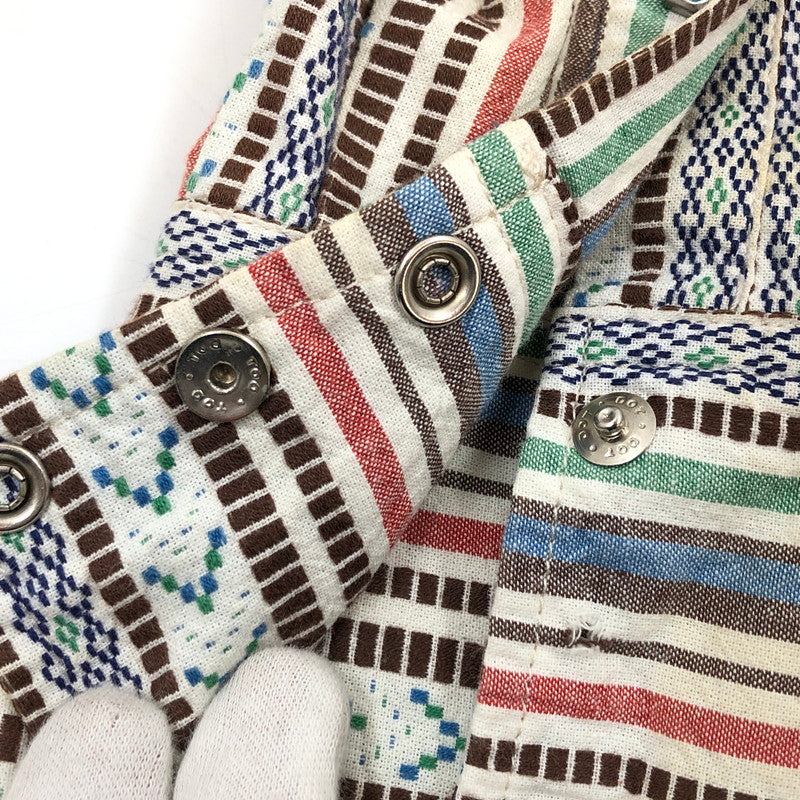 【現状渡し品】【メンズ】 INDIAN MOTOR CYCLE インディアンモトサイクル L/S STRIPE SHIRT IM24478 長袖 ストライプシャツ カジュアルシャツ トップス 145-260302-hn-04-fur サイズ：M カラー：マルチカラー 万代Net店