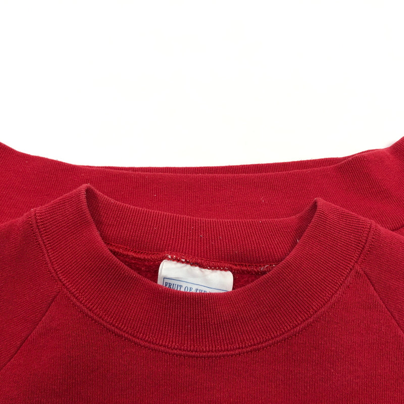 【現状渡し品】【メンズ】 FRUITS OF THE LOOM フルーツオブザルーム L/S SWEATSHIRT 長袖 スウェットシャツ トップス 146-260812-hn-06-fur サイズ：M カラー：レッド 万代Net店