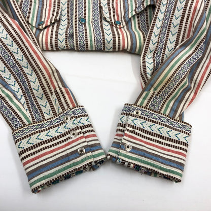 【現状渡し品】【メンズ】 INDIAN MOTOR CYCLE インディアンモトサイクル L/S STRIPE SHIRT IM24478 長袖 ストライプシャツ カジュアルシャツ トップス 145-260302-hn-04-fur サイズ：M カラー：マルチカラー 万代Net店