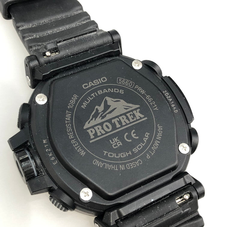 【中古品】【メンズ/レディース】 CASIO カシオ PRW-6621Y ソーラー電波時計 腕時計 カシオ BLACK 197-251015-SY-02-iwa カラー：BLACK 万代Net店