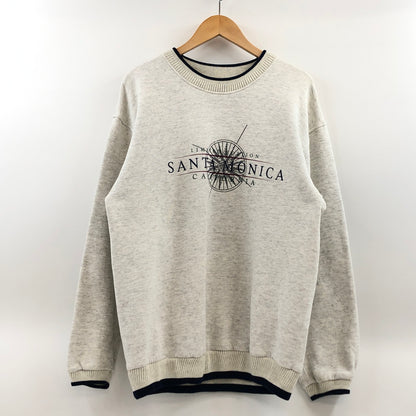 【現状渡し品】【メンズ】 DIPORT USA ディポート ユーエスエー 80S SANTA MONICA PRINT SWEAT SHIRT プリント スウェットシャツ トレーナー トップス 146-260812-hn-07-fur サイズ：L カラー：グレー 万代Net店