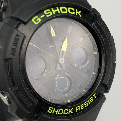 【中古品】【メンズ】 CASIO カシオ G-SHOCK AWR-M100SDC-1A 腕時計 メンズ アナデジ 防水 ソーラー ブラック ライム 196-251015-SY-03-iwa カラー：BLACK 万代Net店