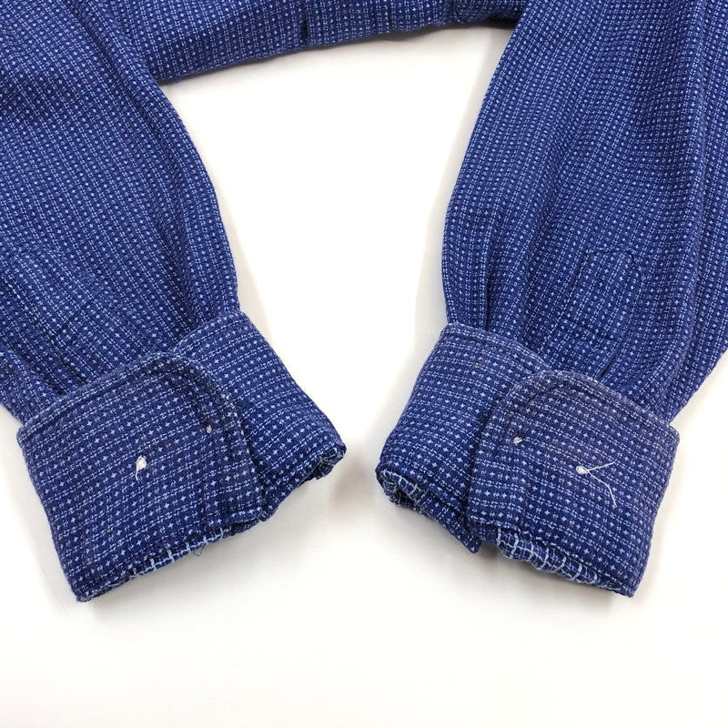 【現状渡し品】【メンズ】 SUGAR CANE シュガーケーン COTTON SHIRT コットンシャツ カジュアルシャツ 長袖 トップス 145-260304-hn-01-fur サイズ：M カラー：ブルー系 万代Net店