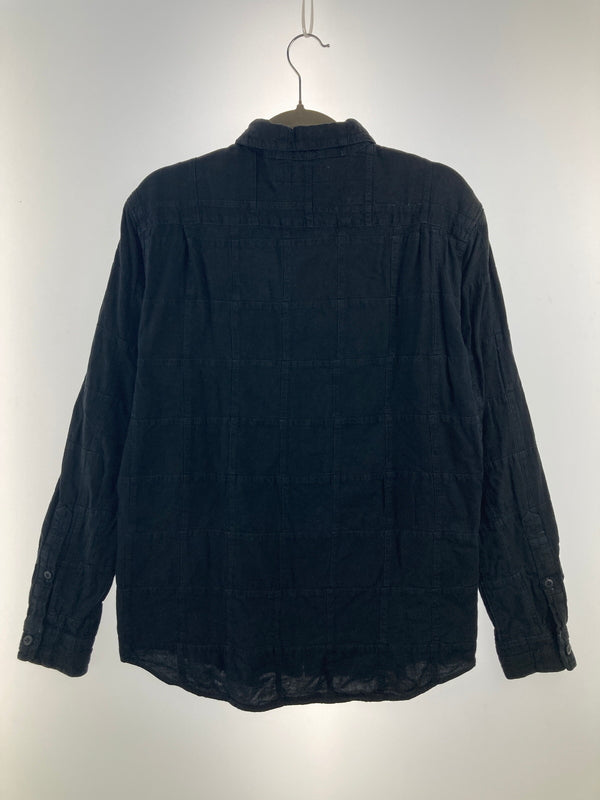 【中古品】【メンズ】 RUDE GALLERY ルードギャラリー LONG SLEEVE PATCHWORK SHIRT ロングスリーブパッチワークシャツ トップス 142-260913-YS-03-hon サイズ：3 カラー：BLACK 万代Net店