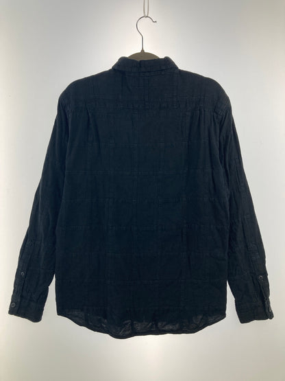 【中古品】【メンズ】 RUDE GALLERY ルードギャラリー LONG SLEEVE PATCHWORK SHIRT ロングスリーブパッチワークシャツ トップス 142-260913-YS-03-hon サイズ：3 カラー：BLACK 万代Net店