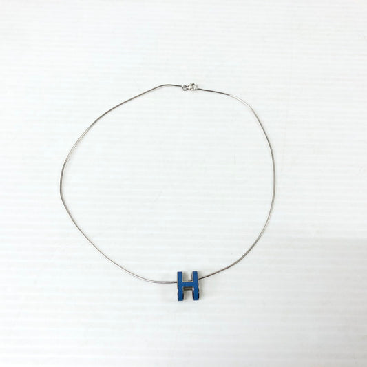 【中古品】【レディース】 HERMES エルメス ポップアッシュ ネックレス Ｈ ペンダント アクセサリー 192-240328-ma-7-tei カラー：ブルー 万代Net店