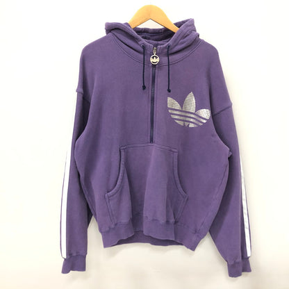 【中古品】【メンズ】 adidas アディダス 80'S DESCENTE製 PULLOVER PARKA ヴィンテージ アディダス パーカー 148-231129-tk-9-tei サイズ：M-L カラー：パープル 万代Net店