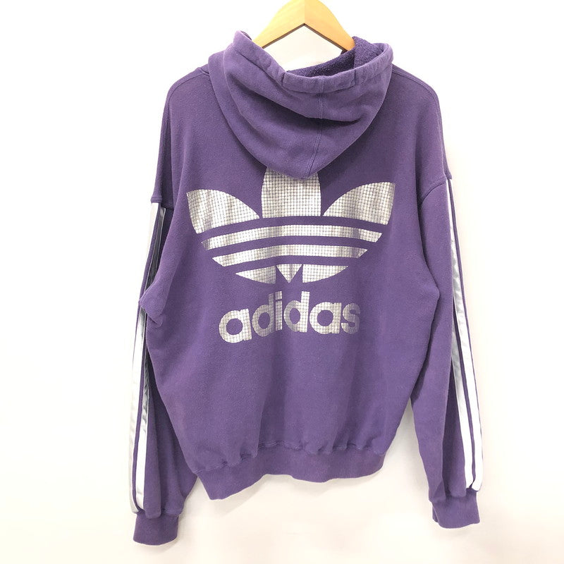 【中古品】【メンズ】 adidas アディダス 80'S DESCENTE製 PULLOVER PARKA ヴィンテージ アディダス パーカー 148-231129-tk-9-tei サイズ：M-L カラー：パープル 万代Net店