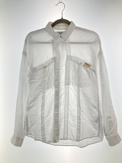 【中古品】【メンズ】 RUDE GALLERY ルードギャラリー GAUZE LONG SLEEVE SHIRT ロングスリーブガーゼシャツ トップス 142-260913-YS-04-hon サイズ：3 カラー：WHITE 万代Net店