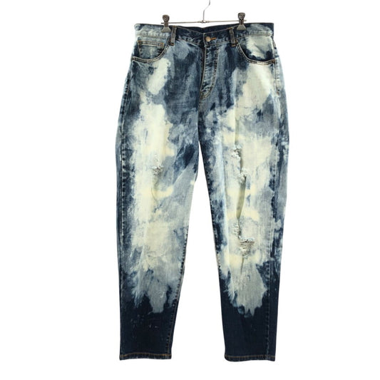 【現状渡し品】【メンズ】 LEFLAH レフラー BLEACH DENIM PANTS ブリーチデニムパンツ ボトムス 153-251215-hn-07-fur サイズ：XL カラー：インディゴ 万代Net店