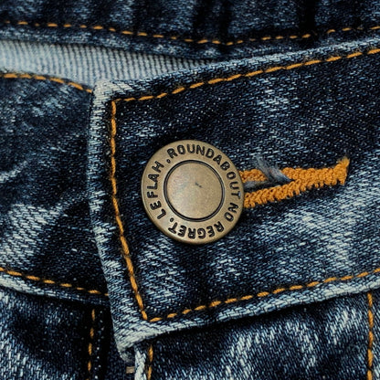 【現状渡し品】【メンズ】 LEFLAH レフラー BLEACH DENIM PANTS ブリーチデニムパンツ ボトムス 153-251215-hn-07-fur サイズ：XL カラー：インディゴ 万代Net店