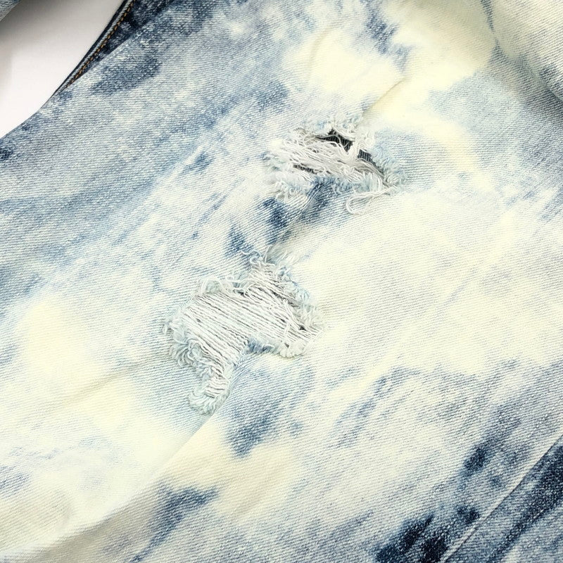 【現状渡し品】【メンズ】 LEFLAH レフラー BLEACH DENIM PANTS ブリーチデニムパンツ ボトムス 153-251215-hn-07-fur サイズ：XL カラー：インディゴ 万代Net店