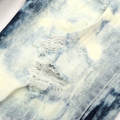 【現状渡し品】【メンズ】 LEFLAH レフラー BLEACH DENIM PANTS ブリーチデニムパンツ ボトムス 153-251215-hn-07-fur サイズ：XL カラー：インディゴ 万代Net店