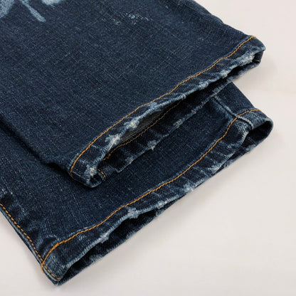 【現状渡し品】【メンズ】 LEFLAH レフラー BLEACH DENIM PANTS ブリーチデニムパンツ ボトムス 153-251215-hn-07-fur サイズ：XL カラー：インディゴ 万代Net店