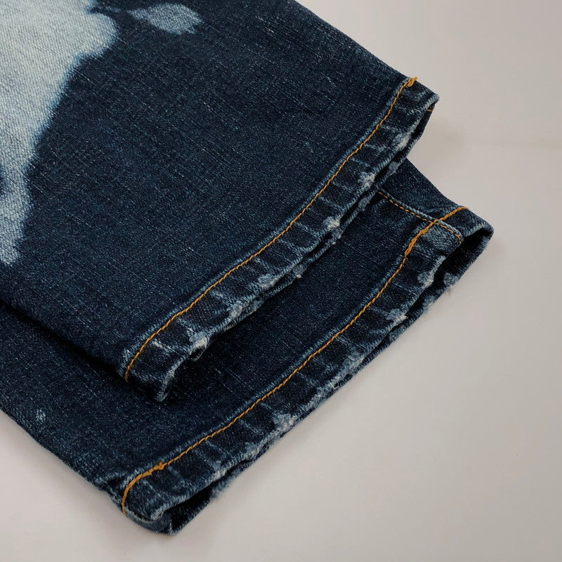 【現状渡し品】【メンズ】 LEFLAH レフラー BLEACH DENIM PANTS ブリーチデニムパンツ ボトムス 153-251215-hn-07-fur サイズ：XL カラー：インディゴ 万代Net店