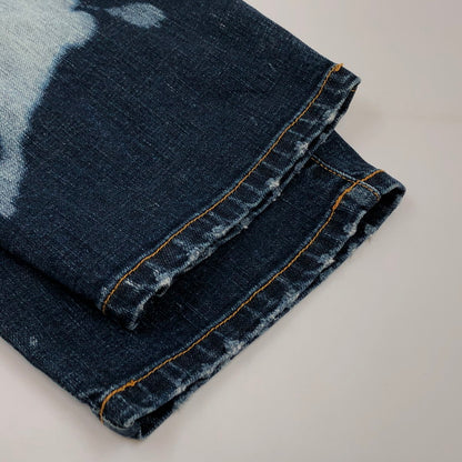 【現状渡し品】【メンズ】 LEFLAH レフラー BLEACH DENIM PANTS ブリーチデニムパンツ ボトムス 153-251215-hn-07-fur サイズ：XL カラー：インディゴ 万代Net店