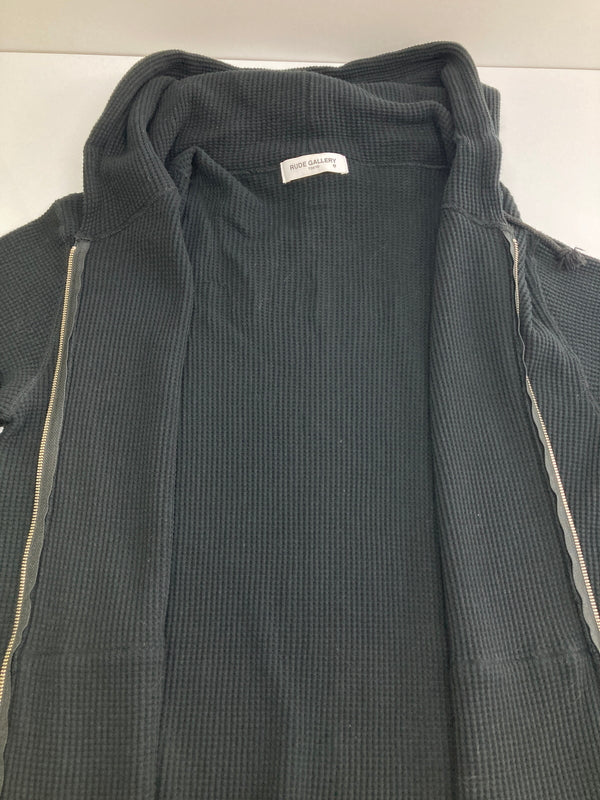 【中古品】【メンズ】 RUDE GALLERY ルードギャラリー 20AW WAFFLE ZIP PARKA ワッフルジップパーカー トップス 142-260913-YS-05-hon サイズ：5 カラー：BLACK 万代Net店
