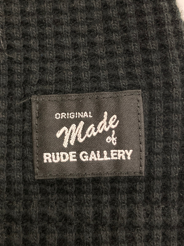 【中古品】【メンズ】 RUDE GALLERY ルードギャラリー 20AW WAFFLE ZIP PARKA ワッフルジップパーカー トップス 142-260913-YS-05-hon サイズ：5 カラー：BLACK 万代Net店
