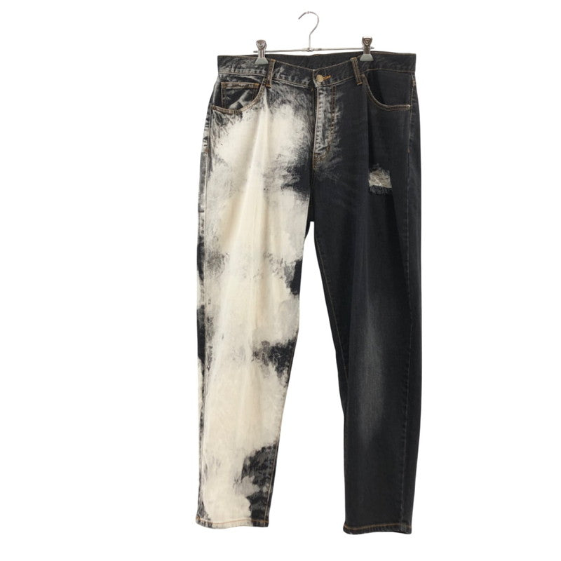 【現状渡し品】【メンズ】 LEFLAH レフラー セパレートブリーチ バギーデニムパンツ ボトムス 153-251215-hn-08-fur サイズ：XL カラー：ブラック 万代Net店