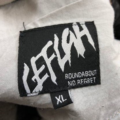 【現状渡し品】【メンズ】 LEFLAH レフラー セパレートブリーチ バギーデニムパンツ ボトムス 153-251215-hn-08-fur サイズ：XL カラー：ブラック 万代Net店